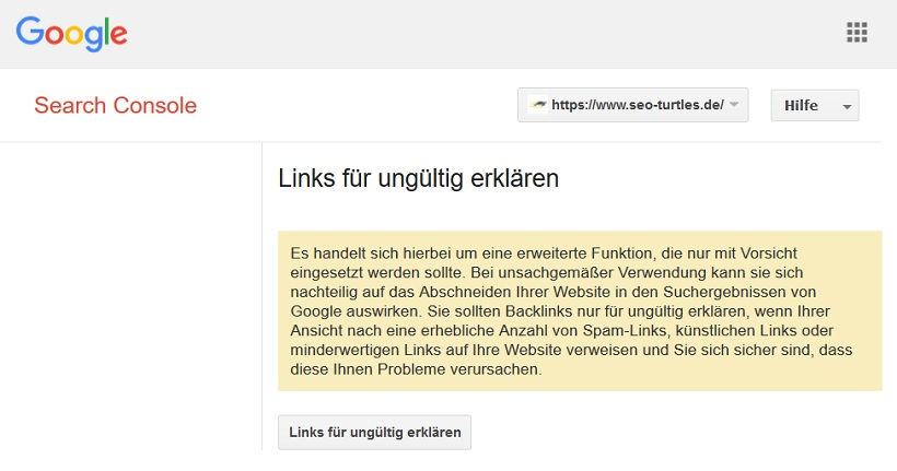 Google Disavow-Tool